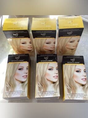 Ion Intensive Shine Permanent Hair Color Kit 10N Lightest Blonde (Set of 6)  NIB